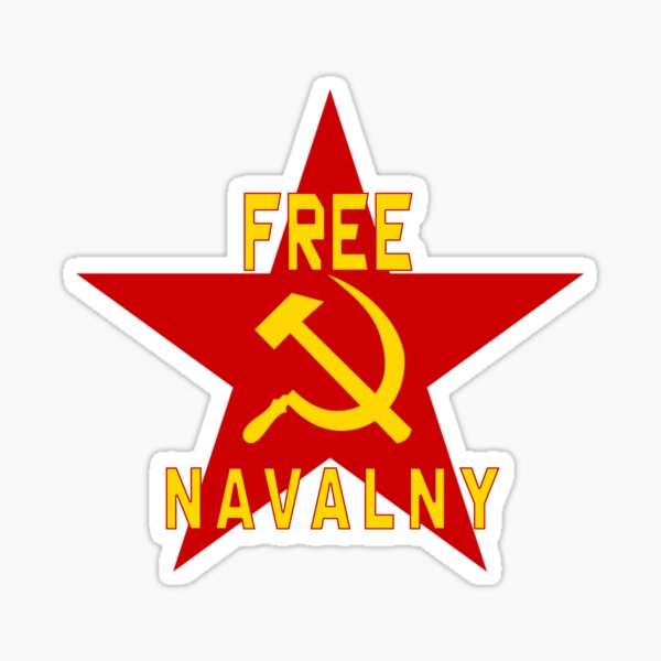 "FREE NAVALNY" Sticker for Sale by Sandronad | Redbubble
