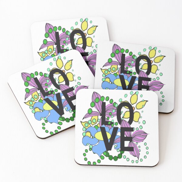 Item preview, LOVE and colorful flowers. designed and sold by LindaLG.