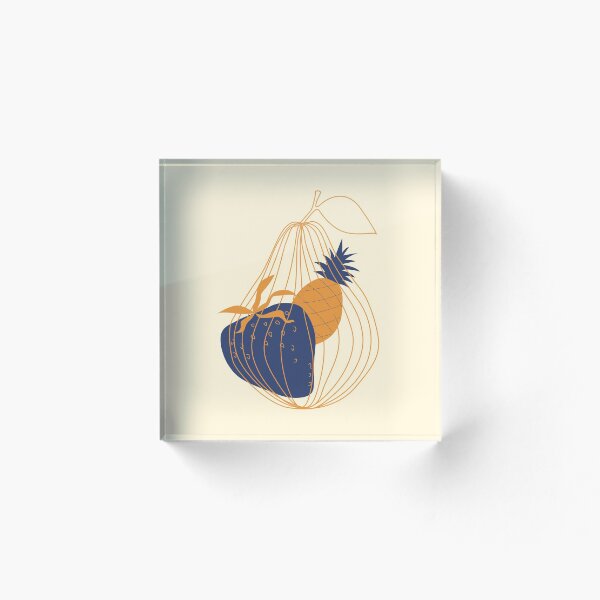 Item preview, Modern fruit_navy+Brown designed and sold by DainStudio.