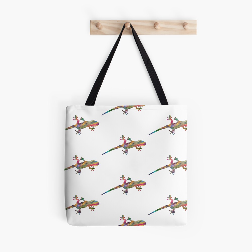 Colourful Gecko Print Tote Bag