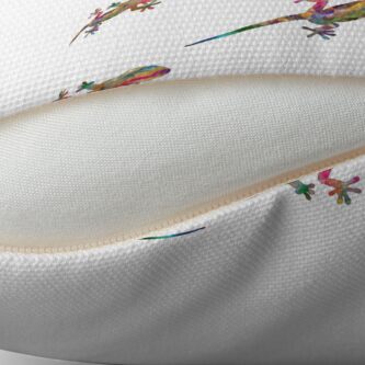 Alternate view of Colourful Gecko Print Throw Pillow