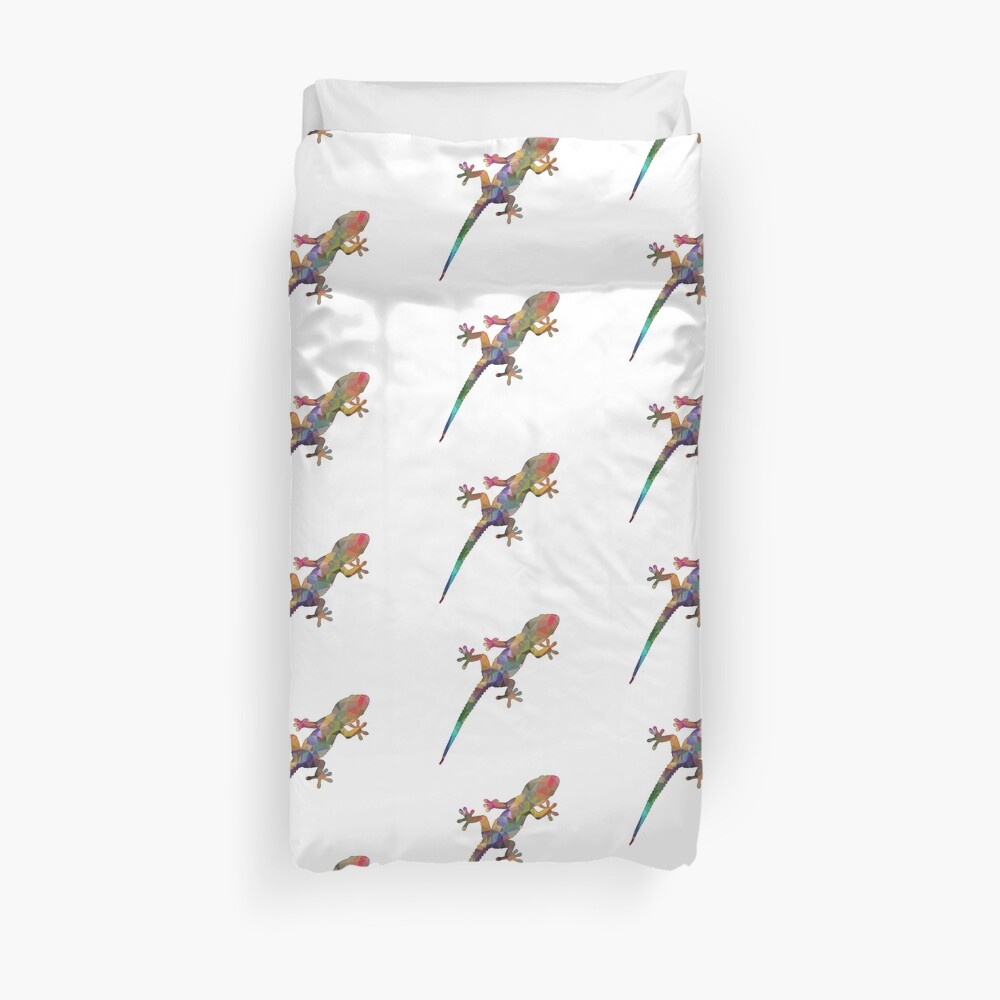 Colourful Gecko Print Duvet Cover