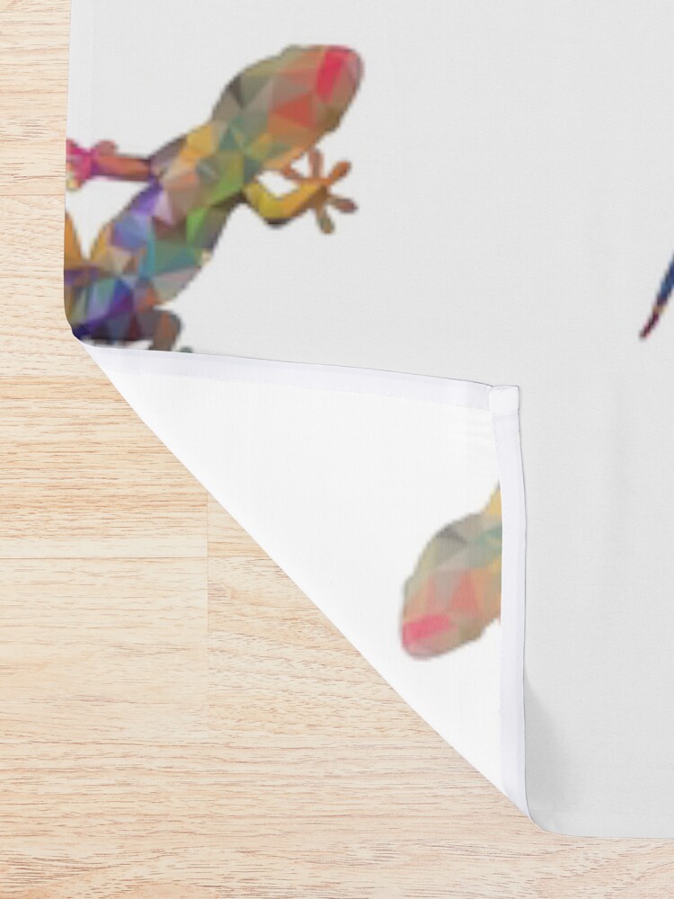 Alternate view of Colourful Gecko Print Shower Curtain
