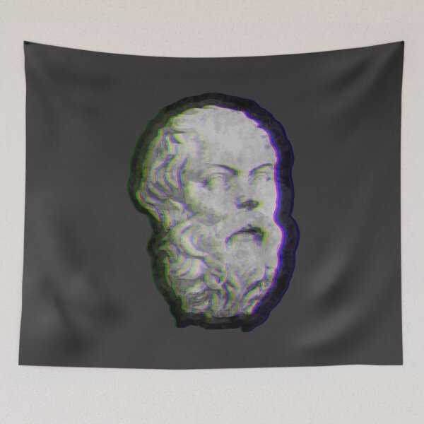 Aperçu de l'œuvre Socrate - Effet glitch créée et vendue par BRU Design.