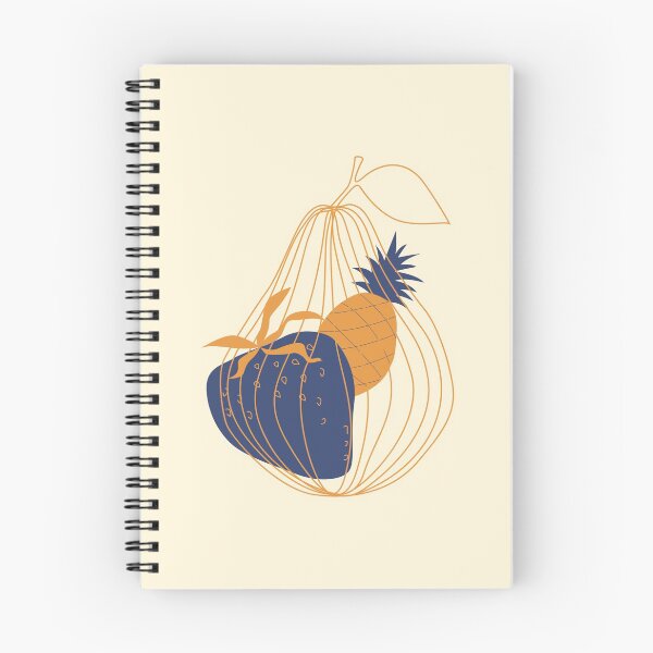 Aperçu de l'œuvre Moderne fruit_navy + Brown créée et vendue par DainStudio.