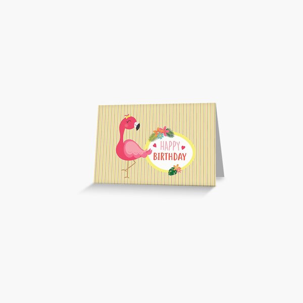 Flamingo birthday wishes Greeting Card