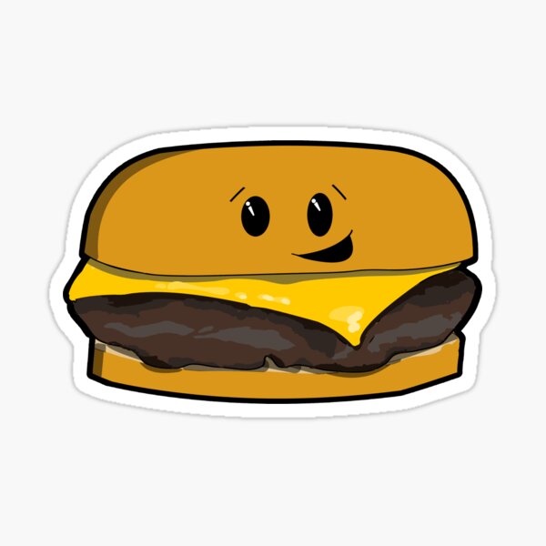 Kawaii Happy Smiling Cheeseburger Sticker – Stupid Stitch