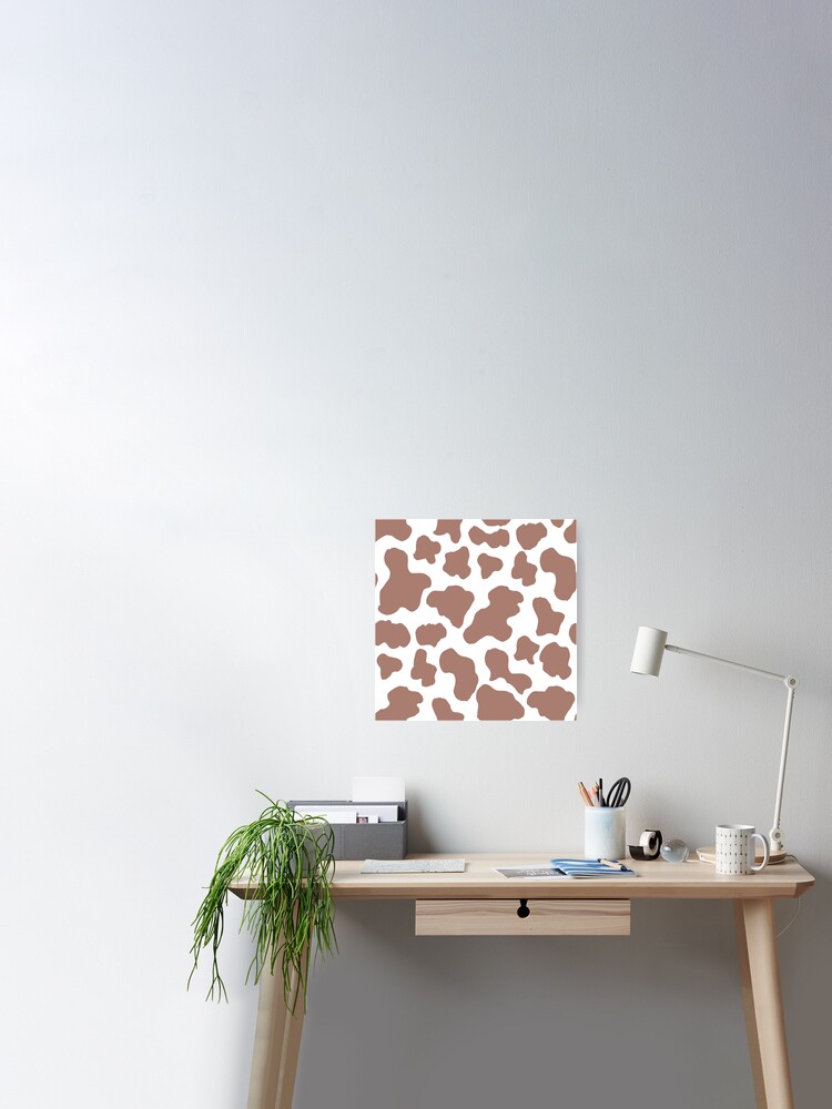 Chocolate brown cow print aesthetic pattern | Photographic Print