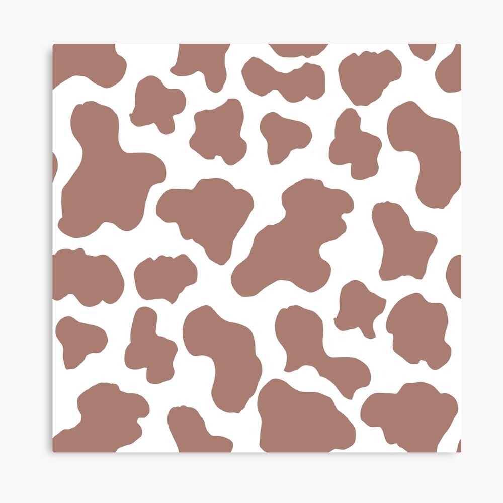 Chocolate brown cow aesthetic pattern " Photographic Print for Sale by papersparrow | Redbubble