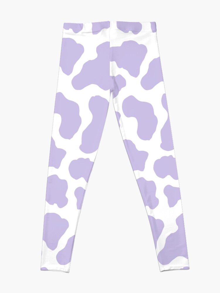 Pastel purple cow print aesthetic pattern Leggings sold by Emily