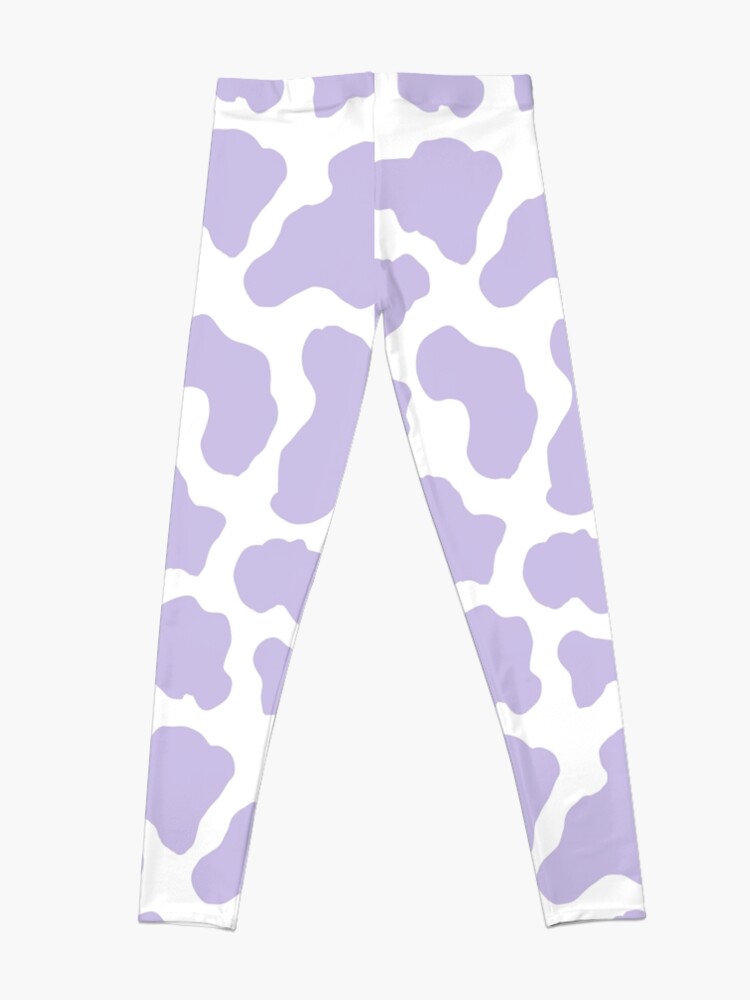 Pastel purple cow print aesthetic pattern Leggings sold by Emily Hayes, SKU 1733533