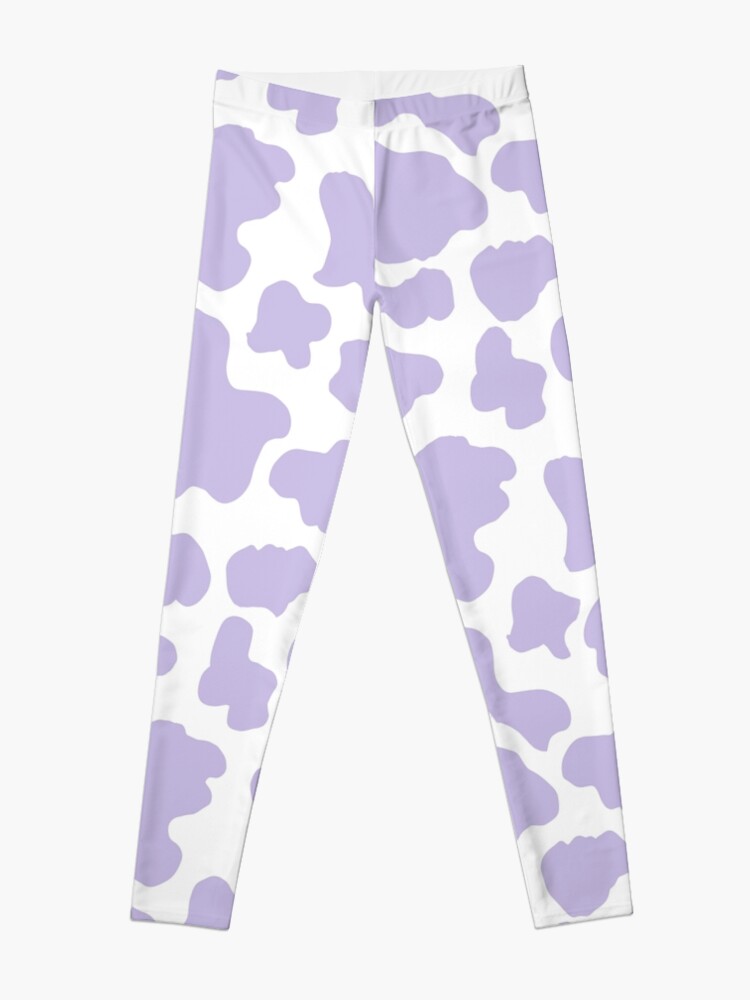 Pastel purple cow print aesthetic pattern Leggings sold by Emily