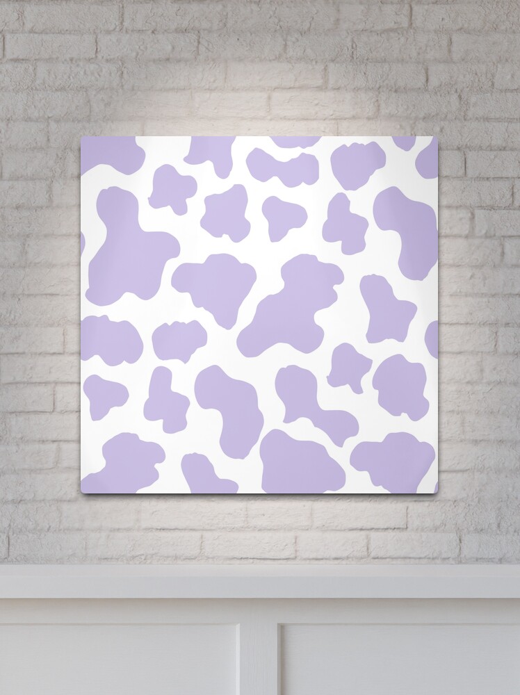 pastel purple cow print Tile Coaster