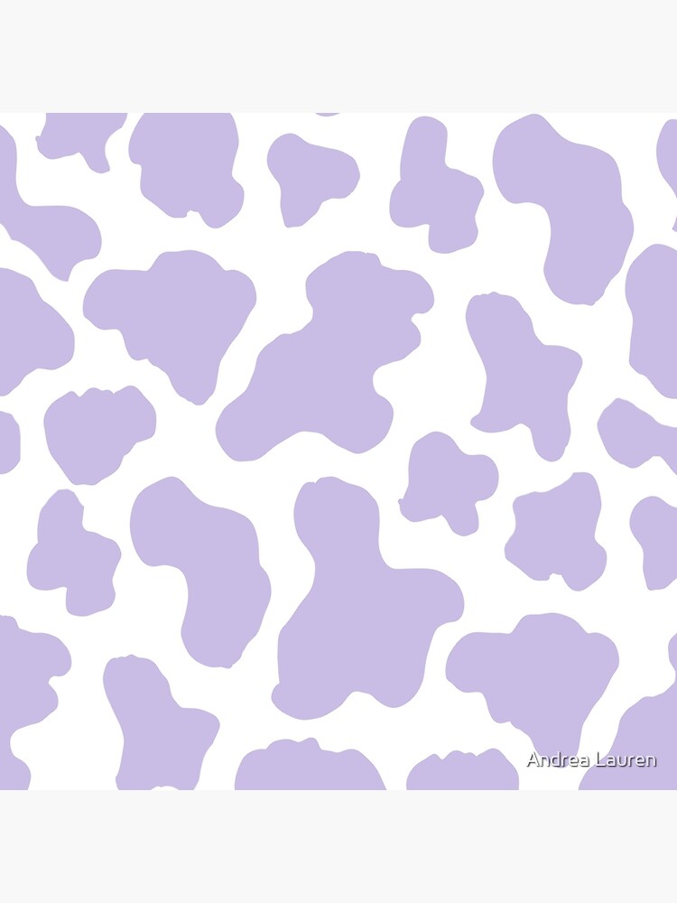 Pastel purple cow print aesthetic pattern by papersparrow