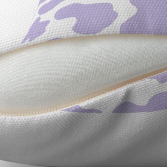 Alternate view of Pastel purple cow print aesthetic pattern Throw Pillow