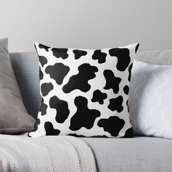 Classic cow print aesthetic pattern Throw Pillow