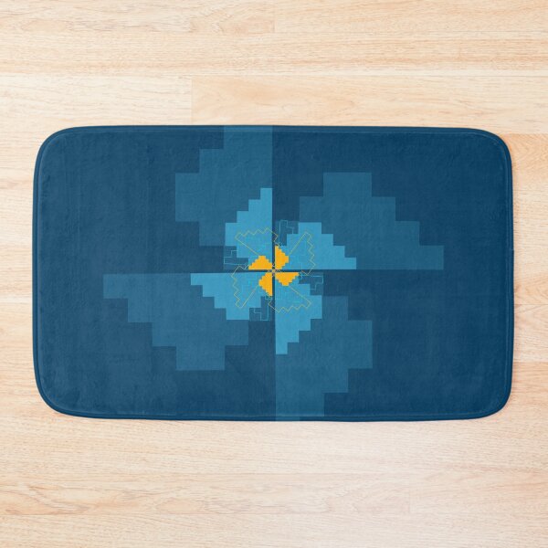 Item preview, Ethnic pattern, geometric game, rotating pattern in gold and blue designed and sold by happyMagenta.