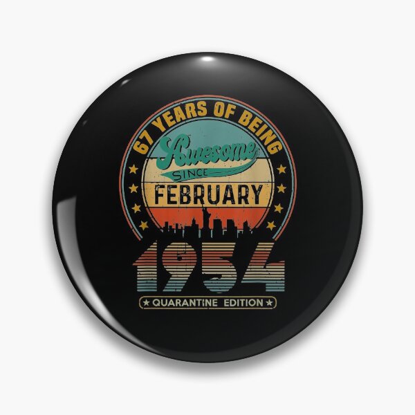 Item preview, Vintage Born February 1954 67th Birthday 67 Years Old Gifts designed and sold by charissamo77.