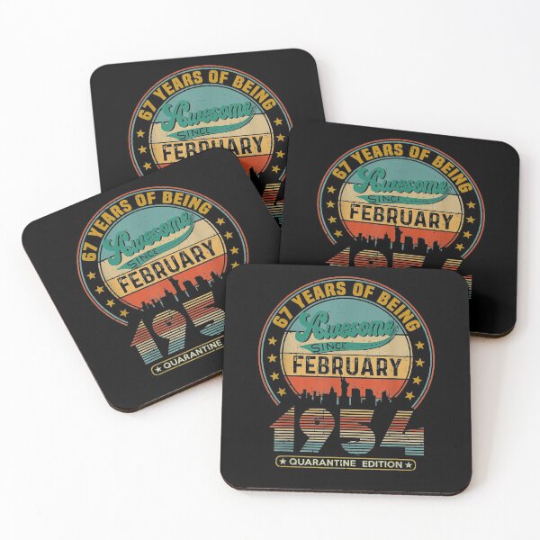 Item preview, Vintage Born February 1954 67th Birthday 67 Years Old Gifts designed and sold by charissamo77.