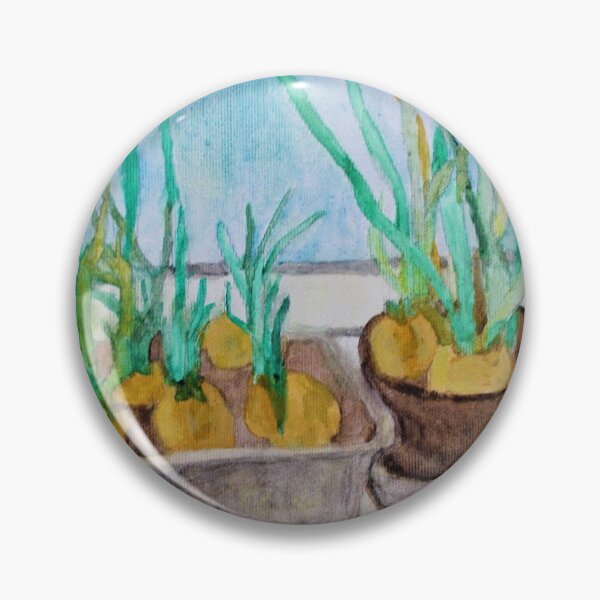 Item preview, Spring onion on kitchen windowsill designed and sold by MartaTerkiewicz.