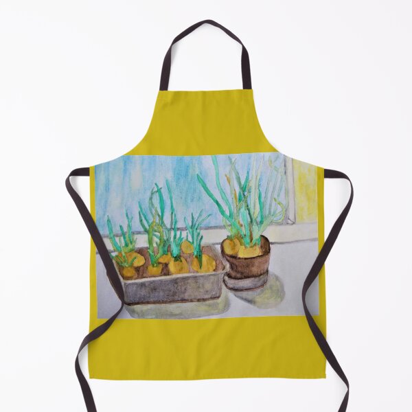 Item preview, Spring onion on kitchen windowsill designed and sold by MartaTerkiewicz.