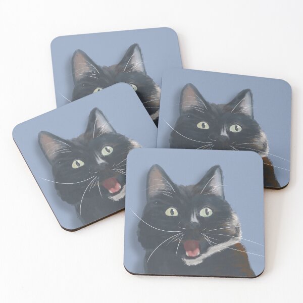 Item preview, Funny Perplexed Black Cat designed and sold by thecraftapparel.
