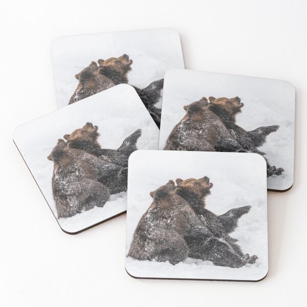 Item preview, Brown bears play in the deep snow designed and sold by Ingo Gerlach.