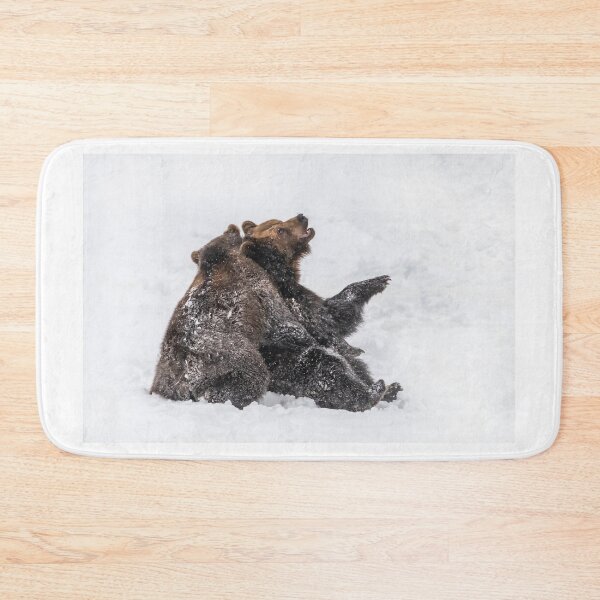 Item preview, Brown bears play in the deep snow designed and sold by Ingo Gerlach.