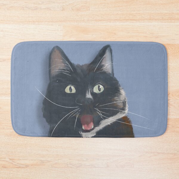 Item preview, Funny Perplexed Black Cat designed and sold by thecraftapparel.