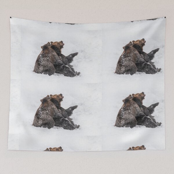 Item preview, Brown bears play in the deep snow designed and sold by Ingo Gerlach.