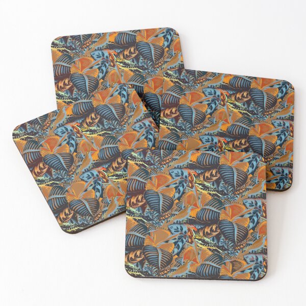 Item preview, birds among tropical leaves designed and sold by dmyakar.