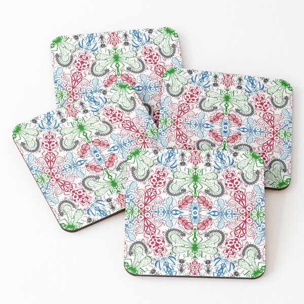 Item preview, Funny bugs going for a beautiful choreography pattern design designed and sold by Zoo-co.