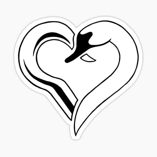 Captain Swan heart Sticker