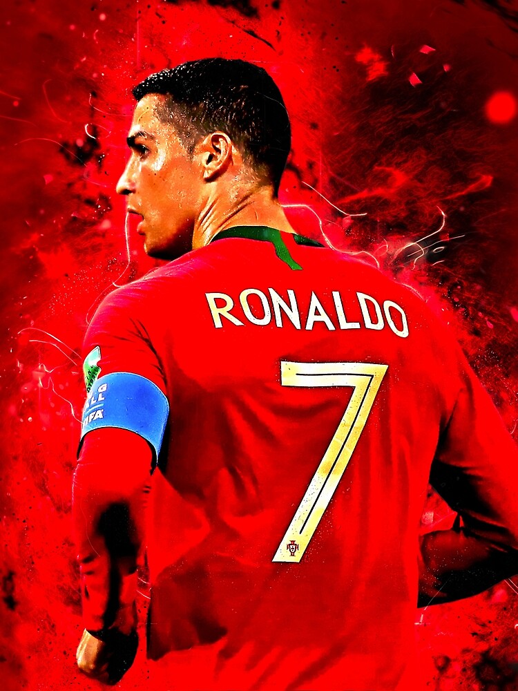 Download CR7 HD Orange Artwork Wallpaper