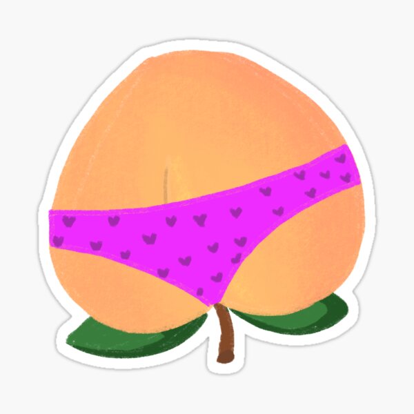 Peach bum Sticker for Sale by -Mercedes