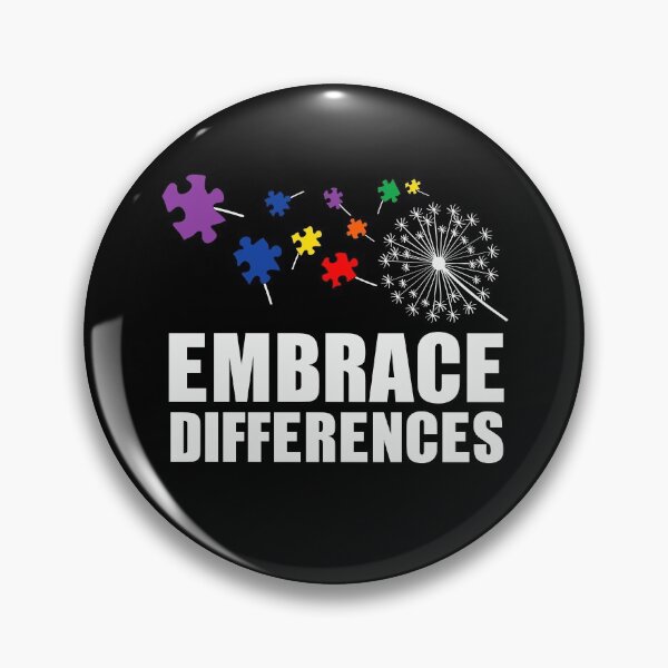 Item preview, Embrace Differences Autism Awareness Quote  designed and sold by Tatt-Hooligans.