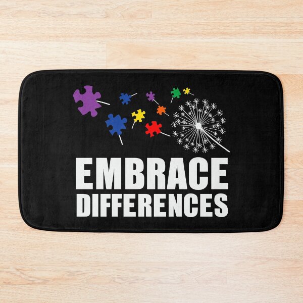 Item preview, Embrace Differences Autism Awareness Quote  designed and sold by Tatt-Hooligans.