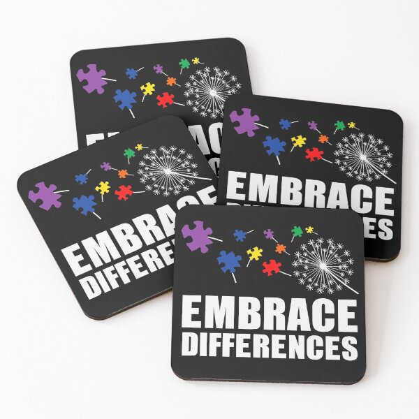 Item preview, Embrace Differences Autism Awareness Quote  designed and sold by Tatt-Hooligans.