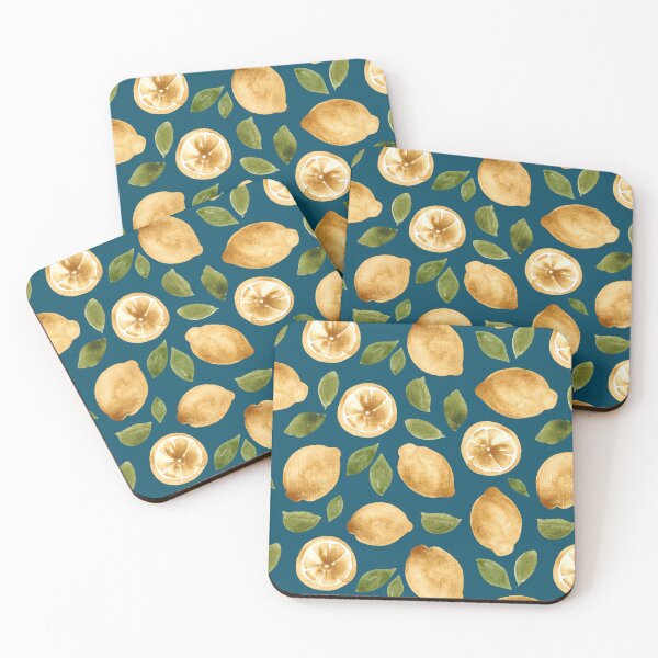 Item preview, Lemon Grove, Blue, Lemon Painting, Lemon Decor, Citrus, Yellow designed and sold by cateandrainn.