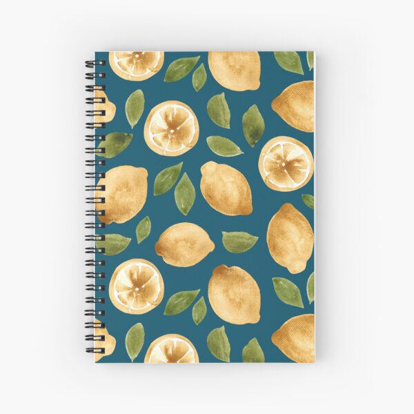 Vista previa del artículo con la obra «Lemon Grove, azul, pintura de limón, decoración de limón, cítricos, amarillo», diseñado y vendido por cateandrainn.