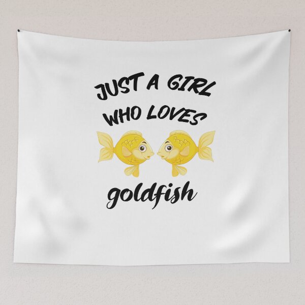 Item preview, Just a Girl Who Loves Goldfishes Cute Goldfish Girl  designed and sold by Abderrahim Bguiguir.
