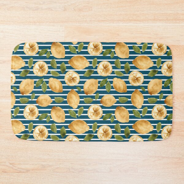 Item preview, Copy of Lemon Grove, Blue Stripe, Lemon Painting, Lemon Decor, Citrus, Yellow designed and sold by cateandrainn.