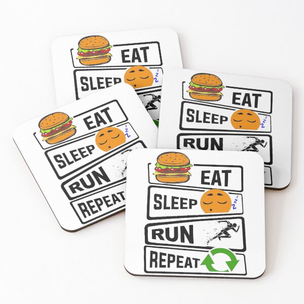 Item preview, Eat Sleep Run Repeat illustration for Run Lovers  designed and sold by KO-Design.