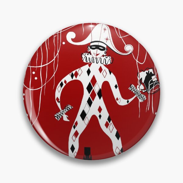 Item preview, Retro vintage style harlequin clown designed and sold by aapshop.