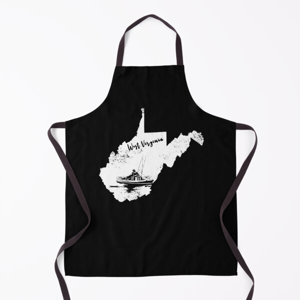 Item preview, Distressed West Virginia kayak fishing designed and sold by Space Art.
