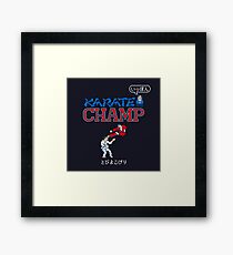 Karate Champ Retro Videogame Framed Print