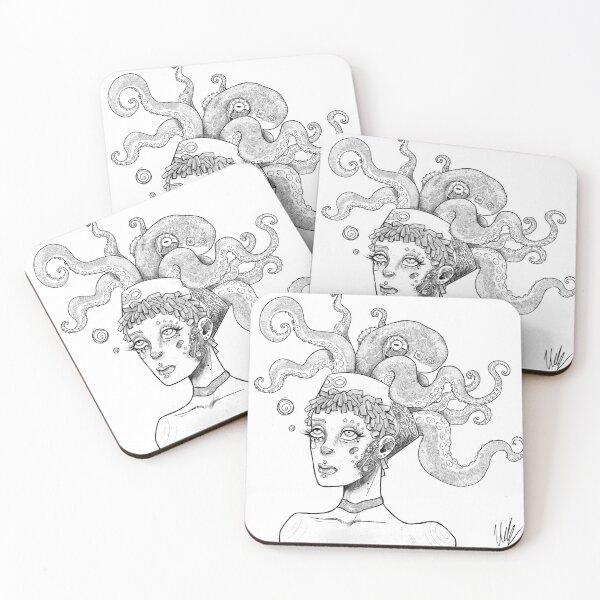 Item preview, Mujer cyborg con cabeza de pulpo designed and sold by Megu Ueda.