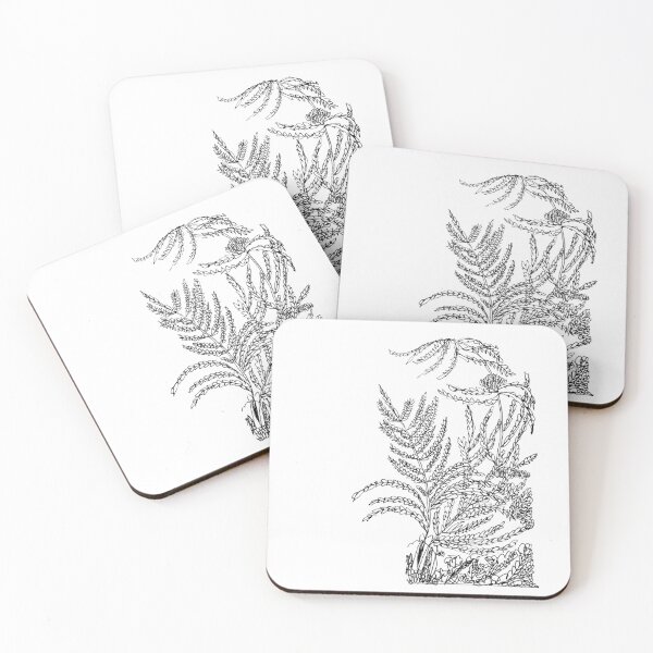 Item preview, Black And White Plant Ferns designed and sold by badlydrawnbabe.