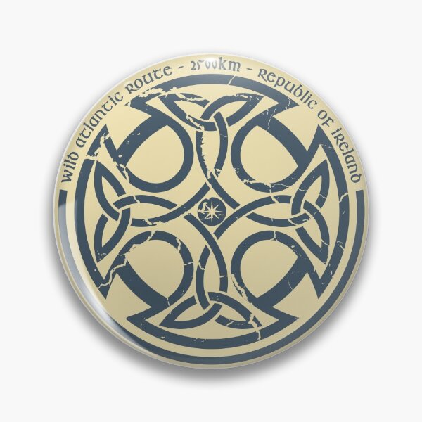 Item preview, Wild Atlantic Route, Ireland - Celtic Cross - Blue/Beige designed and sold by ROADTROOPER.
