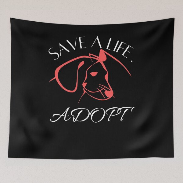 Item preview, Save A Life Adopt Animal Rescue awareness  designed and sold by arteesy.
